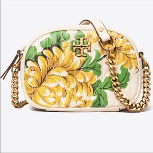Tory Burch Quilted Floral Camera Bag